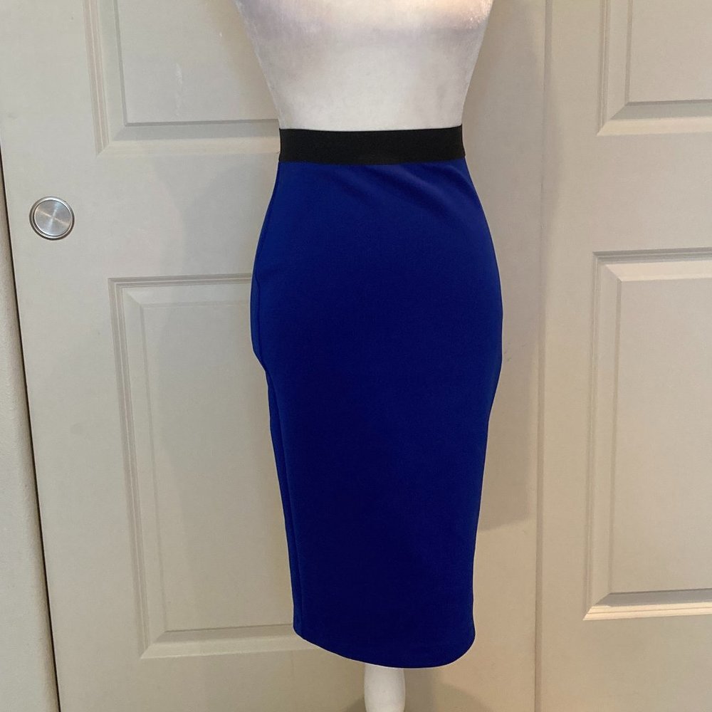Milly for Design Nation Cobalt Blue Midi Pencil Skirt